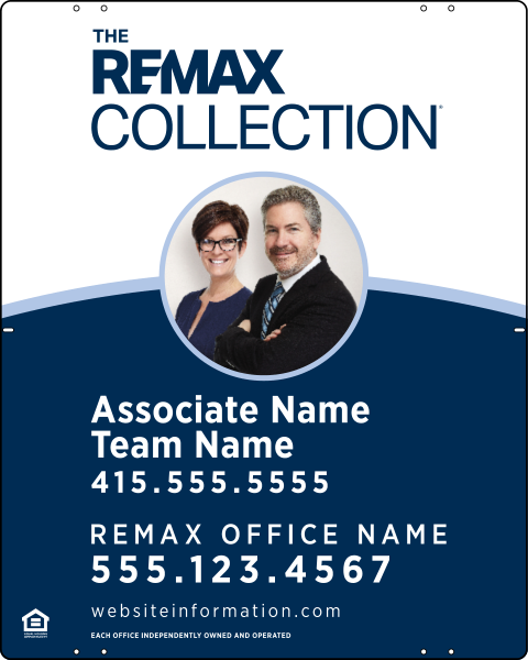 Collection Associate Name, Team Name w Photo Panel, 30h x 24w, .040 Aluminum